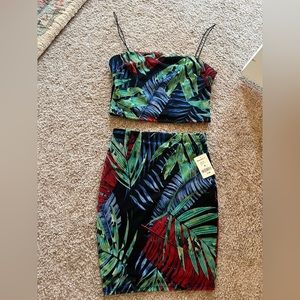 Rhapsodile summer set mini skirt and tank top